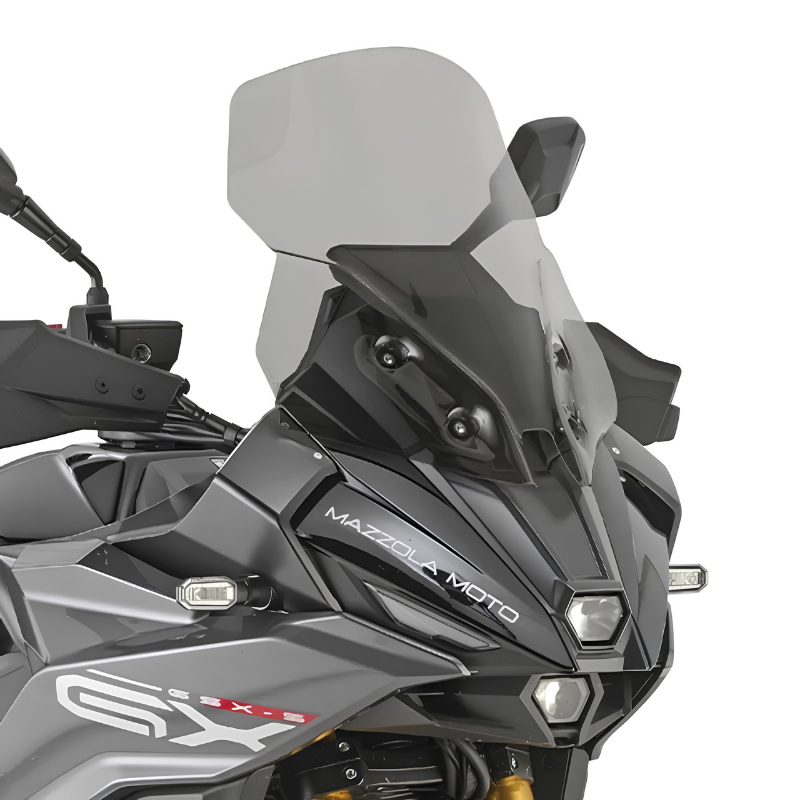 Cupolino Kappa KD3128S fumé montato su Suzuki GSX-S 1000 GX, vista frontale, foto del prodotto
