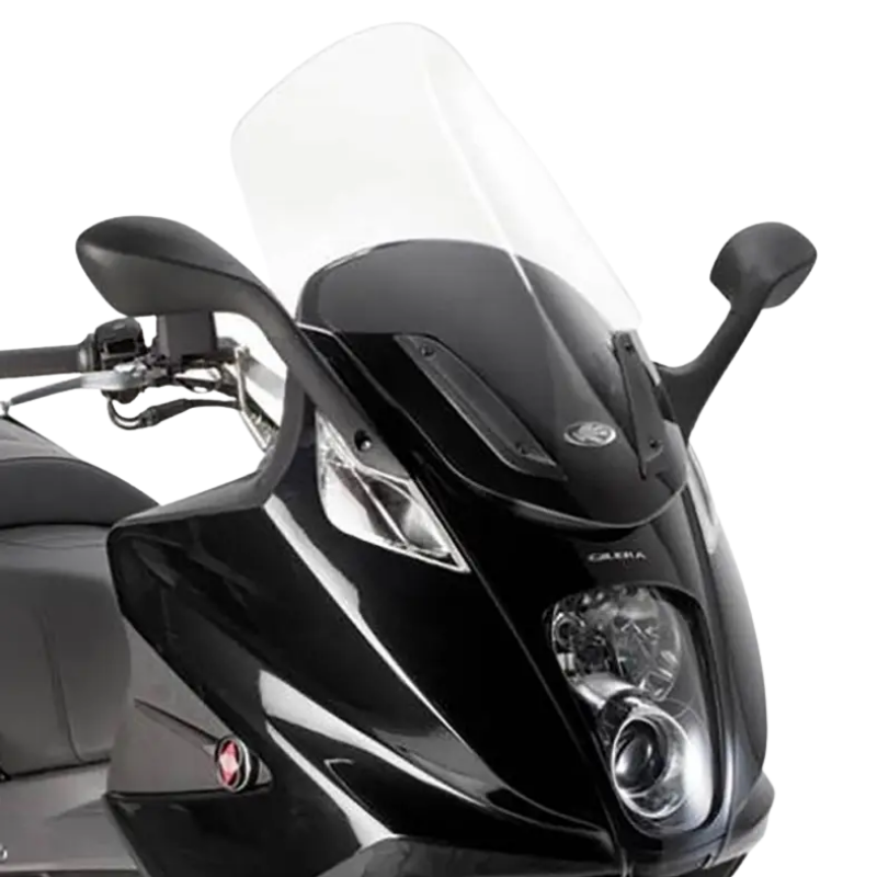 Parabrezza Kappa KD352ST trasparente montato sul frontale del Gilera GP 800, foto ufficiale Kappa