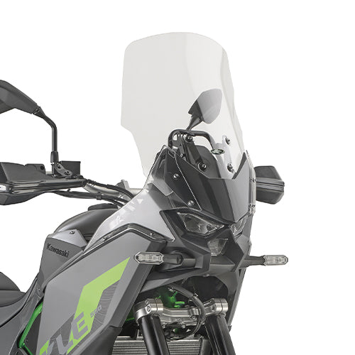 Cupolino Kappa KD4139ST trasparente 46x39 cm montato su Kawasaki KLE 500, foto ufficiale Kappa
