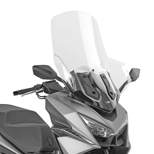 Parabrezza Kappa KD6136ST trasparente 81,5x58,5 cm montato su Kymco X-Town 250ST, foto ufficiale Kappa