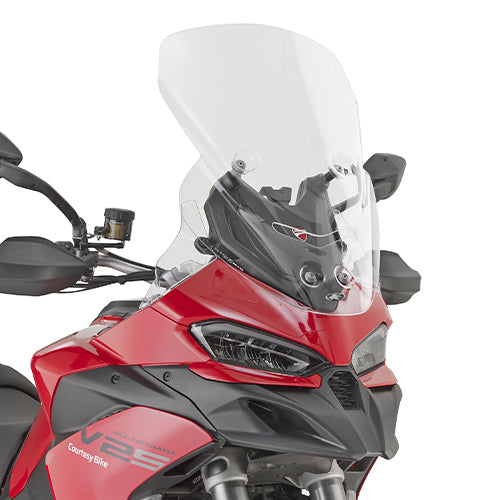 Cupolino Kappa KD7416ST trasparente 56x42 cm montato su Ducati Multistrada V2, foto ufficiale Kappa