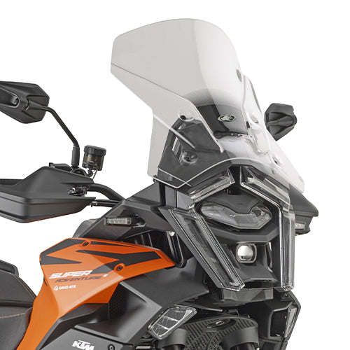 Cupolino Kappa KD7719ST trasparente 40x45 cm montato su KTM 1390 Super Adventure, foto ufficiale Kappa