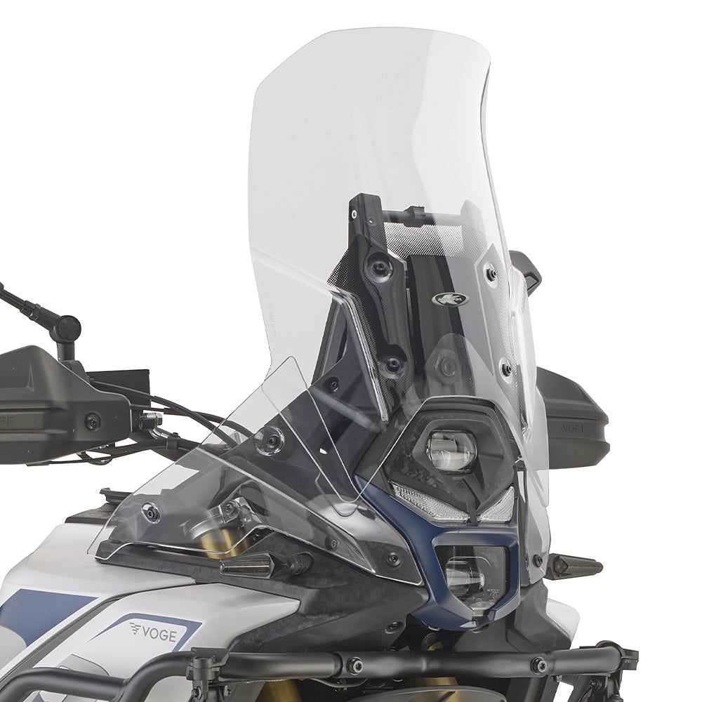 Cupolino Kappa KD9264ST trasparente 37,5x35 cm montato su Voge Valico 800 Rally 2025-2026, foto ufficiale Kappa
