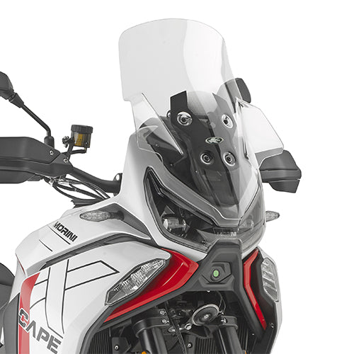 Cupolino Kappa KD9353ST trasparente 53x43,5 cm montato su Moto Morini X-Cape 1200, foto ufficiale Kappa