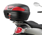 Attacco posteriore Kappa KE7300 montato su Aprilia Scarabeo con bauletto MONOLOCK, bauletto non incluso, foto ufficiale Kappa
