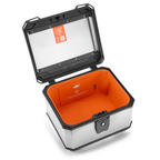 Interno del bauletto Kappa KMX400A K'METROBOX vuoto, rivestimento arancione in R-PET riciclato