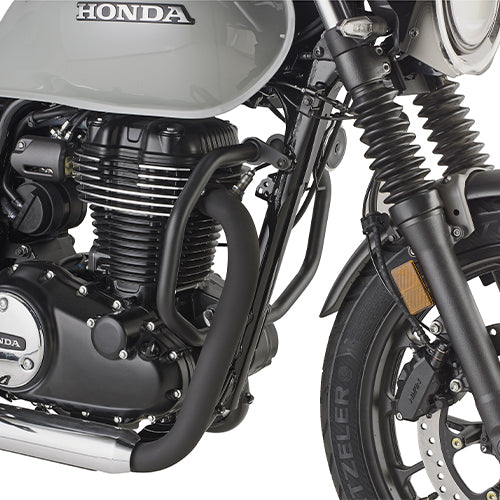 Paramotore Kappa KN1212 tubolare nero Ø 25 mm montato su Honda GB 350 S, foto ufficiale Kappa