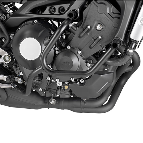 Paramotore Kappa KN2128 tubolare nero Ø 25 mm montato su Yamaha XSR 900, foto ufficiale Kappa