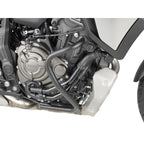 Paramotore Kappa KN2148B tubolare nero Ø 25 mm montato su Yamaha Tracer 7, foto del prodotto