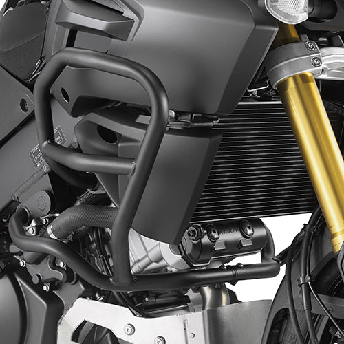 Paramotore Kappa KN3105 tubolare nero Ø 25 mm montato su Suzuki DL 1000 V-Strom, foto ufficiale Kappa