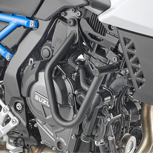 Paramotore Kappa KN3126 tubolare nero Ø 25 mm montato su Suzuki GSX-8S, foto del prodotto