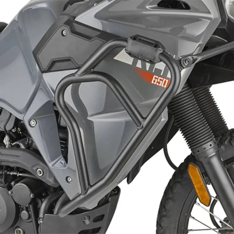 Paramotore Kappa KN4133 tubolare nero Ø 25 mm montato su Kawasaki KLR 650, foto del prodotto
