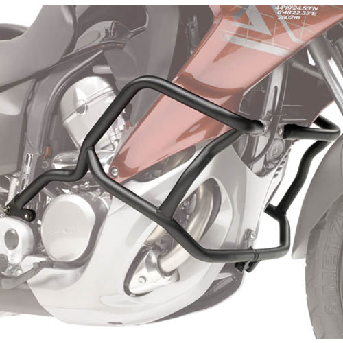 Paramotore Kappa KN455 tubolare nero Ø 25 mm montato su Honda XL 700 V Transalp, foto ufficiale Kappa