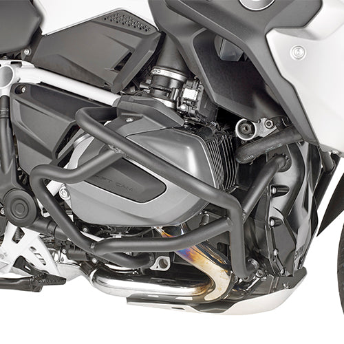 Paramotore Kappa KN5128 tubolare nero Ø 25 mm montato su BMW R 1250, foto ufficiale Kappa