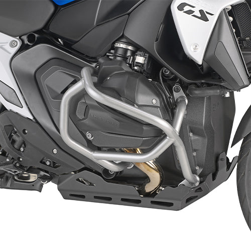 Paramotore Kappa KN5143SL tubolare argento Ø 25 mm montato su BMW R 1300 GS, foto ufficiale Kappa