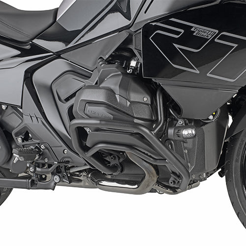 Paramotore Kappa KN5149 tubolare nero Ø 25 mm montato su BMW R 1300 RT, foto ufficiale Kappa