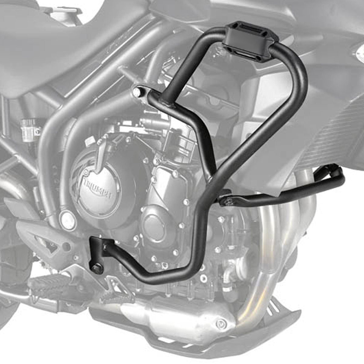 Paramotore Kappa KN6409 tubolare nero Ø 25 mm montato su Triumph Tiger 800, foto del prodotto