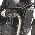 Paracolpi Kappa KN6410 tubolare nero Ø 25 mm montato su Triumph bicilindrica, foto ufficiale Kappa