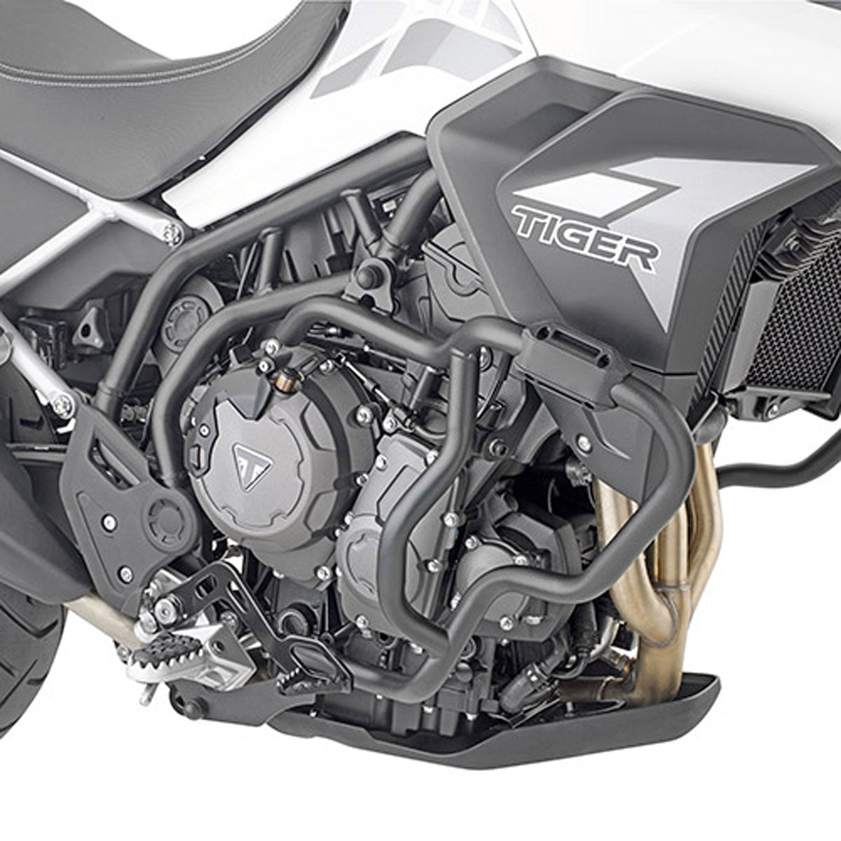Paramotore Kappa KN6418 tubolare nero Ø 25 mm montato su Triumph Tiger 900, foto del prodotto