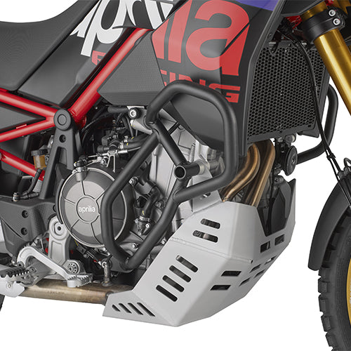 Paramotore Kappa KN6712 tubolare nero Ø 25 mm montato su Aprilia Tuareg Rally 660, foto ufficiale Kappa