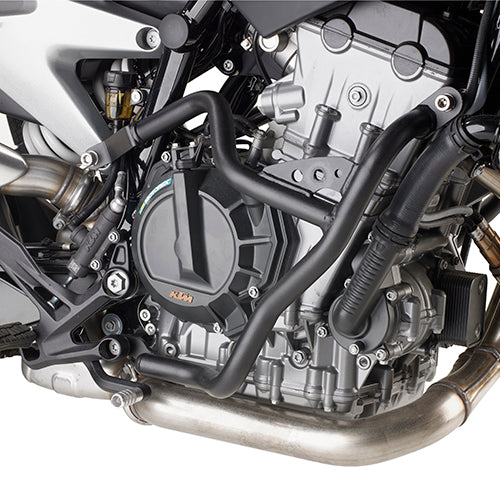 Paramotore Kappa KN7708 tubolare nero Ø 25 mm montato su KTM 790 Duke, foto ufficiale Kappa