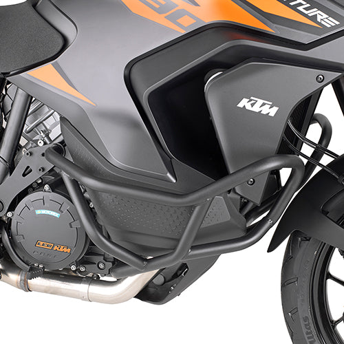 Paramotore Kappa KN7713 tubolare nero Ø 25 mm montato su KTM 1290 Super Adventure S, foto ufficiale Kappa