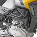 Paramotore Kappa KN8208 tubolare nero Ø 25 mm montato su Moto Guzzi Stelvio 1000, foto ufficiale Kappa
