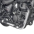 Paramotore Kappa KN9053 tubolare nero Ø 25 mm montato su Royal Enfield Meteor 350, foto ufficiale Kappa