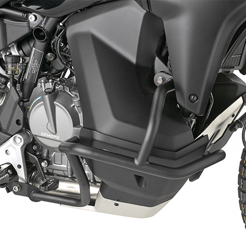 Paramotore Kappa KN9227 tubolare nero Ø 25 mm montato su CFMOTO 800 MT-X, foto ufficiale Kappa