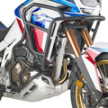 Paramotore alto Kappa KNH1178 tubolare nero Ø 25 mm montato su Honda CRF1100L Africa Twin Adventure Sports, foto ufficiale Kappa
