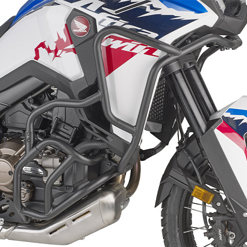Paramotore Kappa KNH1209 tubolare alto nero Ø 25 mm montato su Honda CRF1100L Africa Twin, foto del prodotto