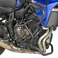 Paramotore Kappa KNH2130 tubolare alto nero Ø 25 mm montato su Yamaha MT-07 Tracer, foto del prodotto