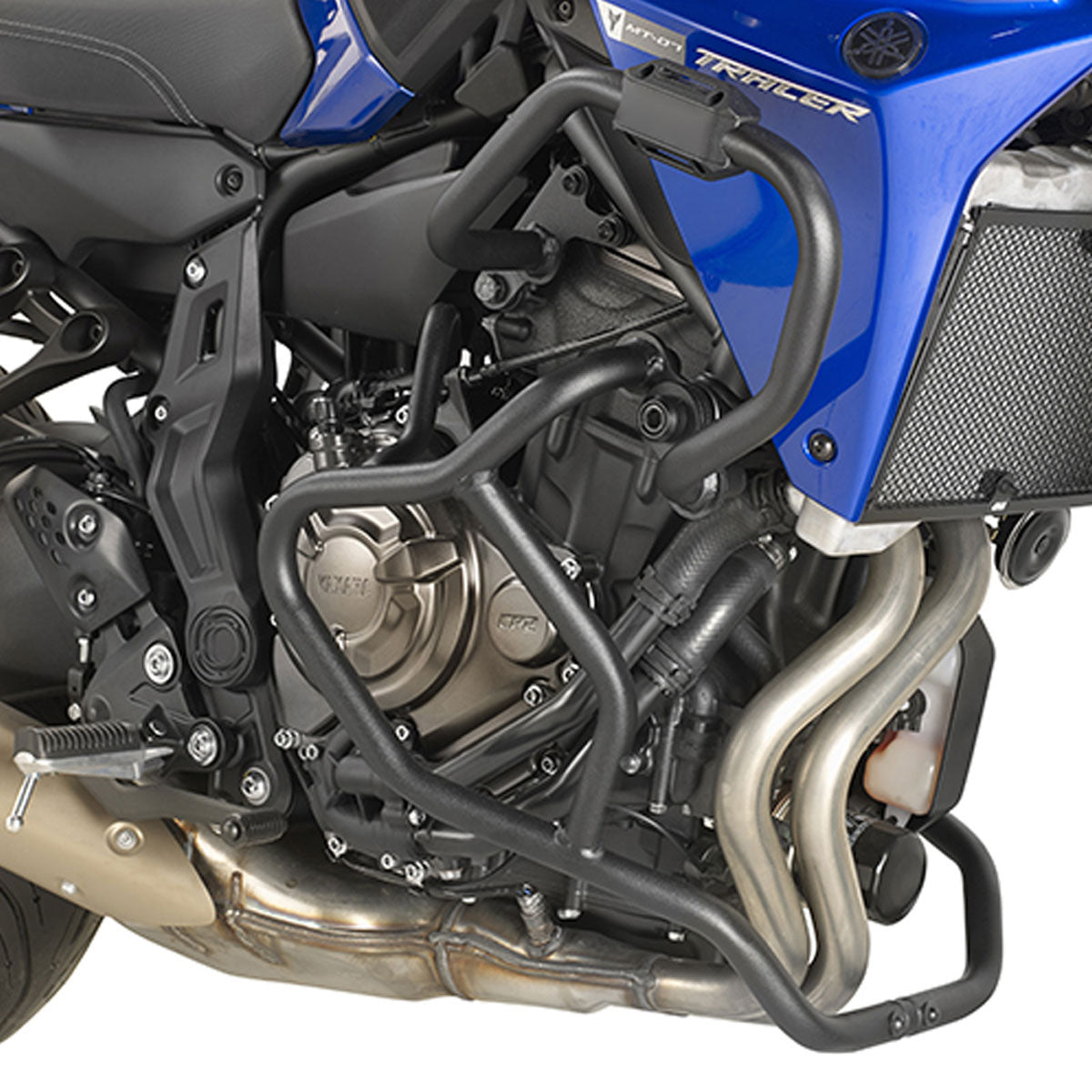 Paramotore Kappa KNH2130 tubolare alto nero Ø 25 mm montato su Yamaha MT-07 Tracer, foto del prodotto