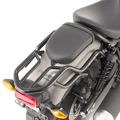Attacco posteriore Kappa KR1160 montato su Honda CMX 500 Rebel, bauletto non incluso, foto ufficiale Kappa
