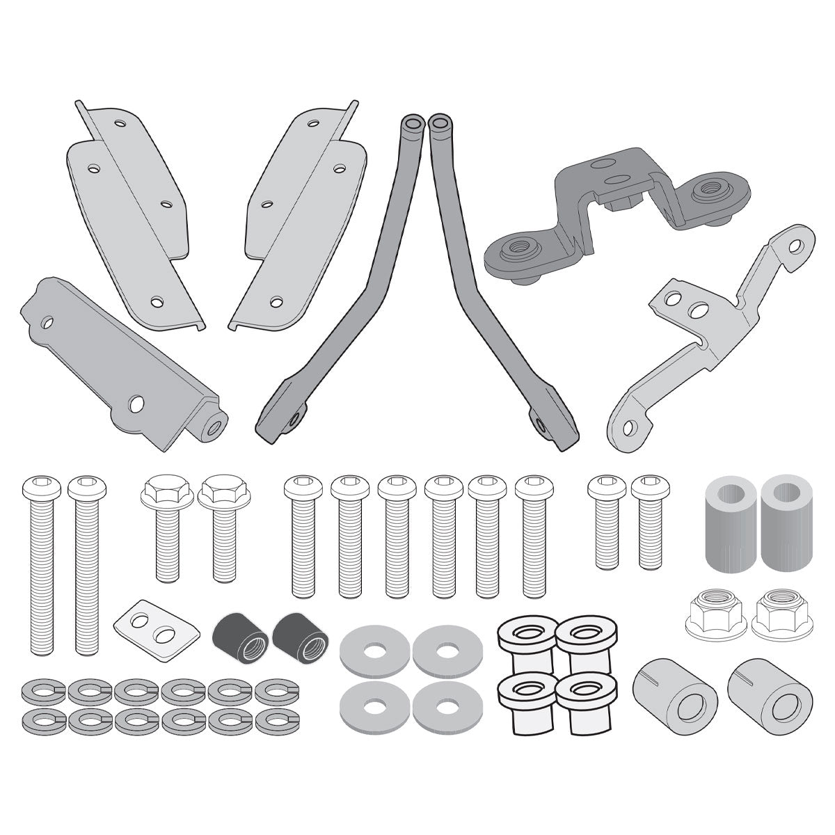 Componenti dell'attacco posteriore Kappa KR1162 per Honda CRF1000L Africa Twin, disegno del prodotto