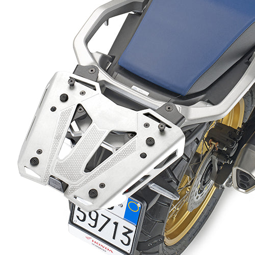 Attacco posteriore Kappa KR1201 montato su Honda XL 750 Transalp con piastra in alluminio non inclusa, foto ufficiale Kappa