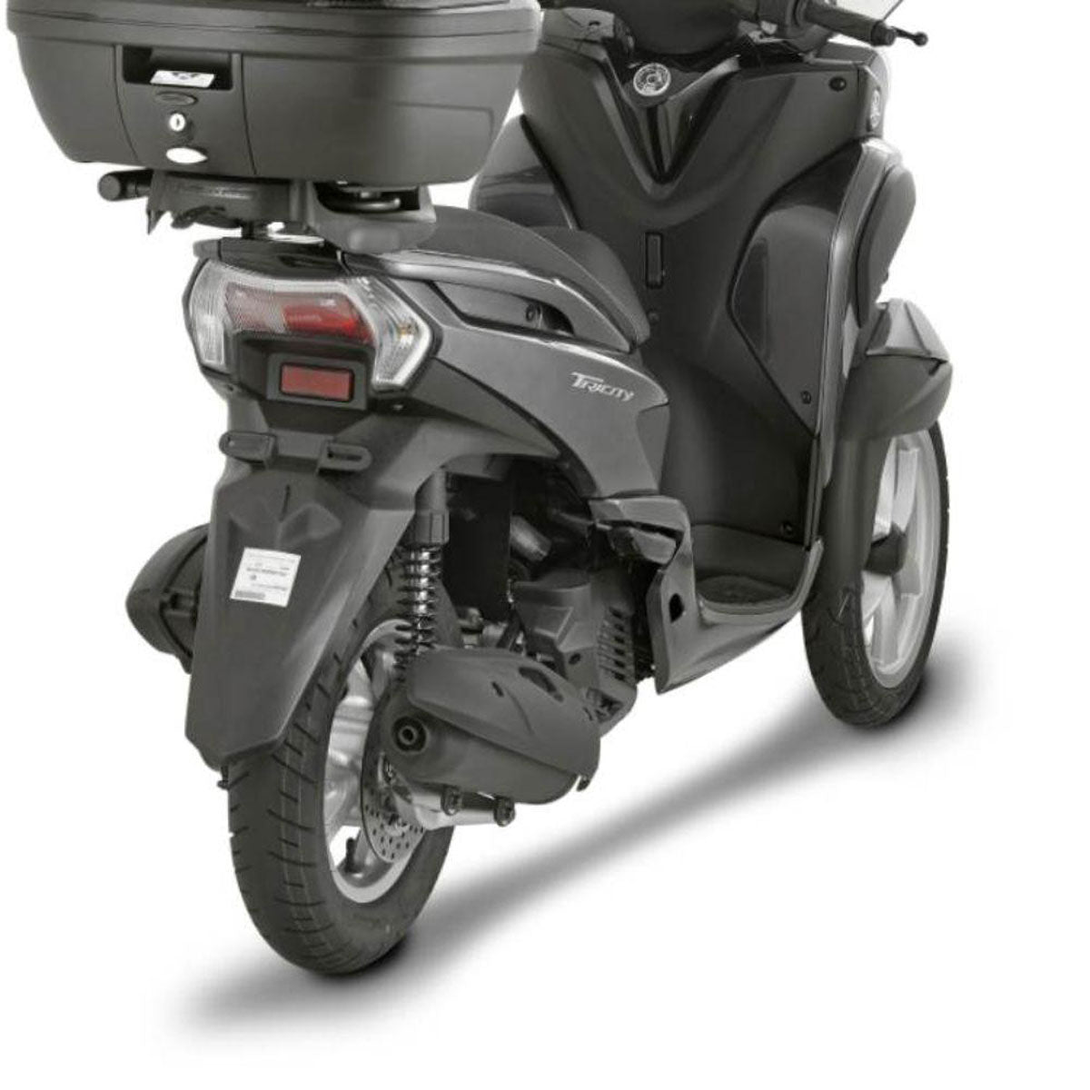 Attacco posteriore Kappa KR2120 per bauletto Monolock montato su Yamaha Tricity, bauletto non incluso, foto del prodotto