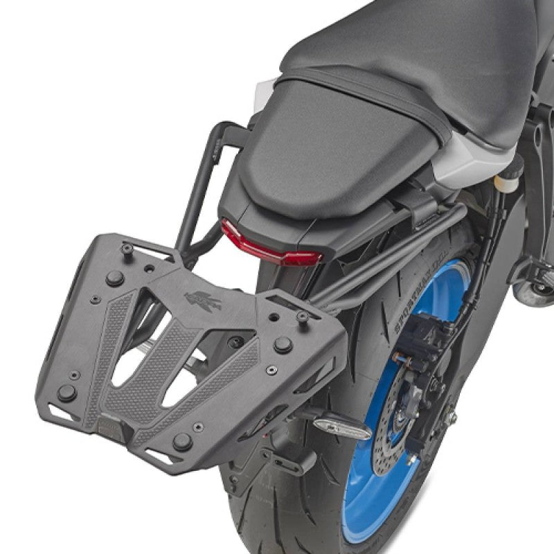 Attacco posteriore Kappa KR2173 con logo Kappa montato su Yamaha MT-07, bauletto non incluso, foto ufficiale Kappa