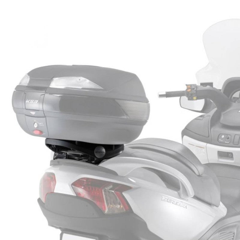 Attacco posteriore Kappa KR3104 con piastra montato su Suzuki Burgman 650 con bauletto Kappa, bauletto non incluso, foto del prodotto