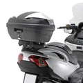 Attacco posteriore Kappa KR3104MM con piastra Monolock montato su Suzuki Burgman 650, bauletto non incluso, foto ufficiale Kappa