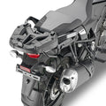 Attacco posteriore Kappa KR3117 nero montato su Suzuki V-Strom 1050, piastra e bauletto non inclusi, foto ufficiale Kappa