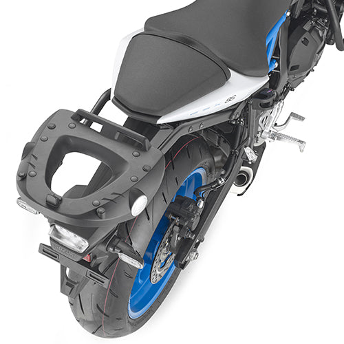 Attacco posteriore Kappa KR3126 nero su Suzuki GSX-8 con piastra Monolock, piastra e bauletto non inclusi, foto ufficiale Kappa