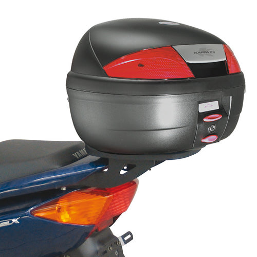 Attacco posteriore Kappa KR354 su Yamaha Cygnus X 125 con bauletto Kappa montato, bauletto non incluso, foto ufficiale Kappa