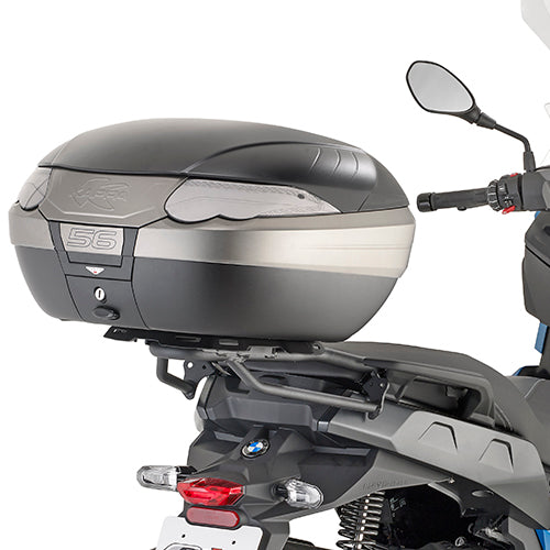 Attacco posteriore Kappa KR5130 per bauletto Monokey o Monolock montato su BMW C 400 X con bauletto Kappa, bauletto non incluso, foto ufficiale Kappa