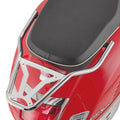 Attacco posteriore cromato Kappa KR5620CR montato su Vespa GTS rossa, bauletto non incluso, foto ufficiale Kappa