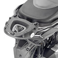 Attacco posteriore Kappa KR6117 con piastra Monolock dimostrativa su Kymco DTX 360, bauletto non incluso, foto ufficiale Kappa