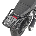 Attacco posteriore Kappa KR6426 nero montato su Triumph Speed Twin 900, bauletto non incluso, foto ufficiale Kappa