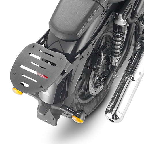 Attacco posteriore Kappa KR9058 per bauletto Monokey o Monolock montato su Royal Enfield Super Meteor 650, bauletto non incluso, foto ufficiale Kappa