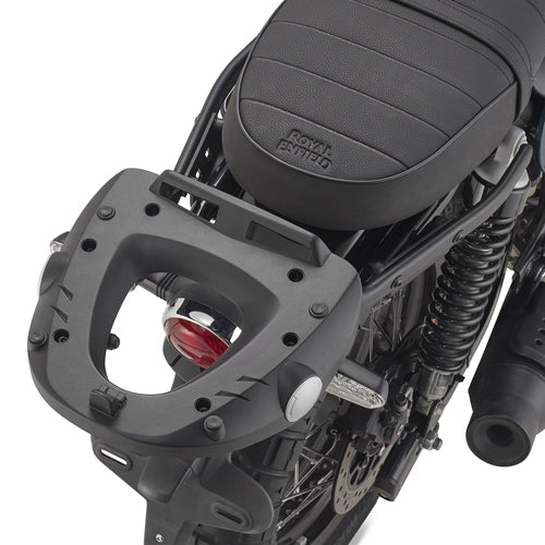 Attacco posteriore Kappa KR9063 per Royal Enfield Bear 650 montato sulla moto, bauletto non incluso, foto ufficiale Kappa