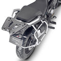 Attacco posteriore Kappa KR9225 nero montato su CFMOTO 800 MT con piastra, bauletto non incluso, foto ufficiale Kappa